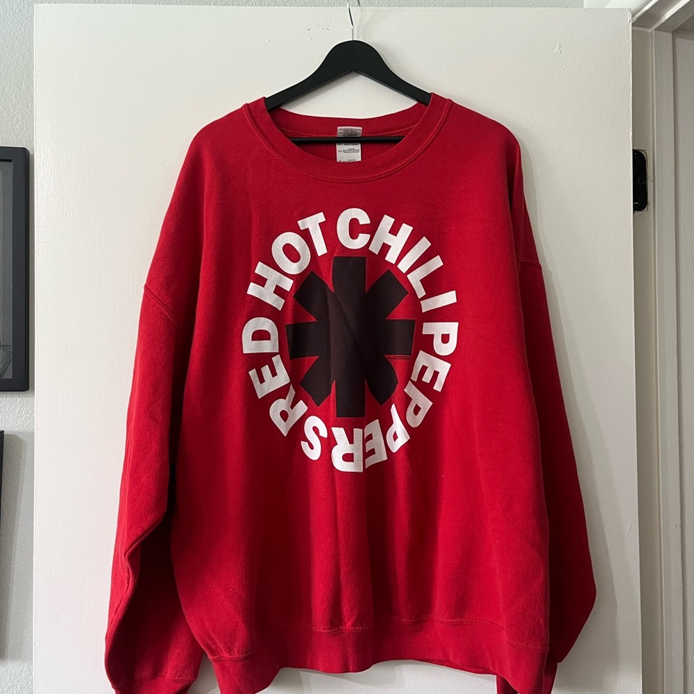 Vintage Red Hot Chilli Peppers Red Crewneck  Sweatshirt 2XL